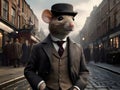 Anthropomorphic mouse - The look is a interpretation of a typical 1920s in London streets