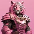 Anthropomorphic Pink Tiger God - Realistic Hyper-detailed Portraits