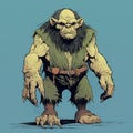 Anthropomorphic Troll Monster Character Design In Medieval Style Royalty Free Stock Photo