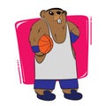 Anthropomorphized Groundhog Basketball Player