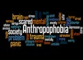 Anthropophobia fear of people or society word cloud concept 3