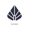 anthurium icon on white background. Simple element illustration from nature concept