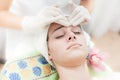 Anti ageing facial massage Royalty Free Stock Photo