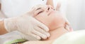 Anti ageing facial massage Royalty Free Stock Photo