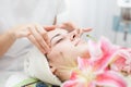 Anti ageing facial massage Royalty Free Stock Photo