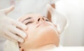 Anti ageing facial massage Royalty Free Stock Photo