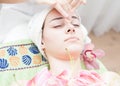 Anti ageing facial massage Royalty Free Stock Photo