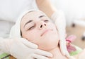 Anti ageing facial massage Royalty Free Stock Photo