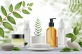 Anti aging cosmetic jardry skin serum spray. Skincare water resistant sunscreentissue Foam. Cream leontopodium alpinum cleanser