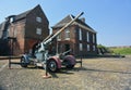 Anti aircraft Artillery gun on display. Tilbury Fort. UK