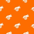 Anti-aircraft gun pattern vector orange