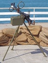 Anti-Aircraft large-caliber machine gun caliber 12.7 mm Royalty Free Stock Photo