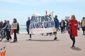 Anti austerity demonstration, Hastings Royalty Free Stock Photo