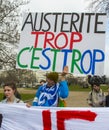 Anti-Austerity Protest, Paris Royalty Free Stock Photo