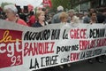 Anti-Austerity Protest, Paris, France Royalty Free Stock Photo