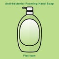 Anti-bacterial Foaming Hand Soap. Hand sanitizer. Alcohol-based hand rub. Rubbing alcohol. soap dispenser. Protection from germs s