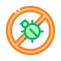 Anti Bed Mattress Bug Icon Outline Illustration Royalty Free Stock Photo