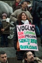 Anti berlusconi demonstration Royalty Free Stock Photo