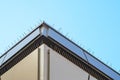 Anti-Bird Spikes on Parapet of Modern Building Royalty Free Stock Photo