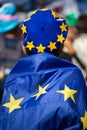 Anti-Brexit campaigner at the March For Change protest demonstration.