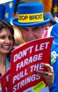 Anti-Brexit campaigner Steve Bray - Mr. STOP BREXIT at the March For Change protest demonstration.