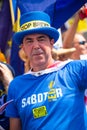 Anti-Brexit campaigner Steve Bray - Mr. STOP BREXIT at the March For Change protest demonstration.