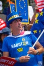 Anti-Brexit campaigner Steve Bray - Mr. STOP BREXIT at the March For Change protest demonstration.