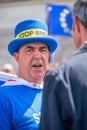 Anti-Brexit campaigner Steve Bray - Mr. STOP BREXIT at the March For Change protest demonstration.