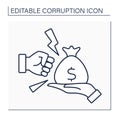 Anti bribery line icon