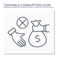 Anti bribery line icon
