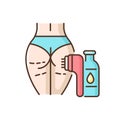 Anti cellulite program RGB color icon