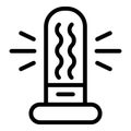 Anti clean bacterium icon outline vector. Sterilizer lamp