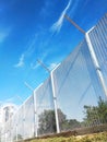 Anti-climb fencing made from galvanized iron install at the perimeter or boundary of property to prevent from intruder. Royalty Free Stock Photo