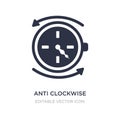 anti clockwise icon on white background. Simple element illustration from UI concept Royalty Free Stock Photo