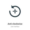 Anti clockwise vector icon on white background. Flat vector anti clockwise icon symbol sign from modern user interface collection Royalty Free Stock Photo
