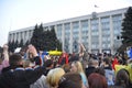 Anti-Communist demonstrators protests in Chisinau