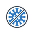 Anti Coronavirus related vector glyph icon.