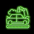 anti-corrosion treatment neon glow icon illustration