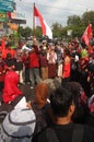 Anti-corruption demonstration in indonesia Royalty Free Stock Photo