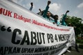 Anti-corruption demonstration in indonesia Royalty Free Stock Photo