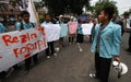 Anti-corruption demonstration in indonesia