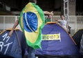 Anti-Corruption Protest in Sao Paulo, Brazil Royalty Free Stock Photo