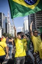 Anti-Corruption Protest in Sao Paulo, Brazil Royalty Free Stock Photo