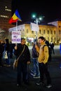 Anti corruption protesters, Bucharest, Romania