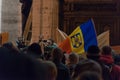 Anti corruption rally. The romanian protesters are against the c