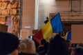 Anti corruption rally. The romanian protesters are against the c