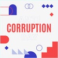 anti coruption day vector flat design Royalty Free Stock Photo