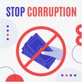 anti coruption day vector flat design Royalty Free Stock Photo