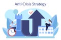 Anti crisis strategy concept. Business planning during financiall crisis