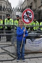 Anti-Cuts Protest in London Royalty Free Stock Photo